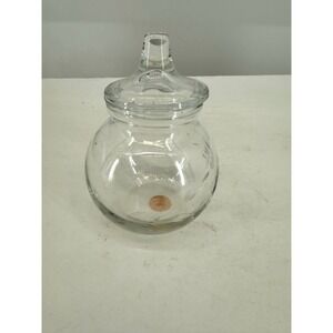Princess House Handcut Glass Candy Dish Jar with Lid USA‎ Made